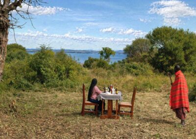 Flamingo Asili Lodge Bush Dine With Lake Manyarea View