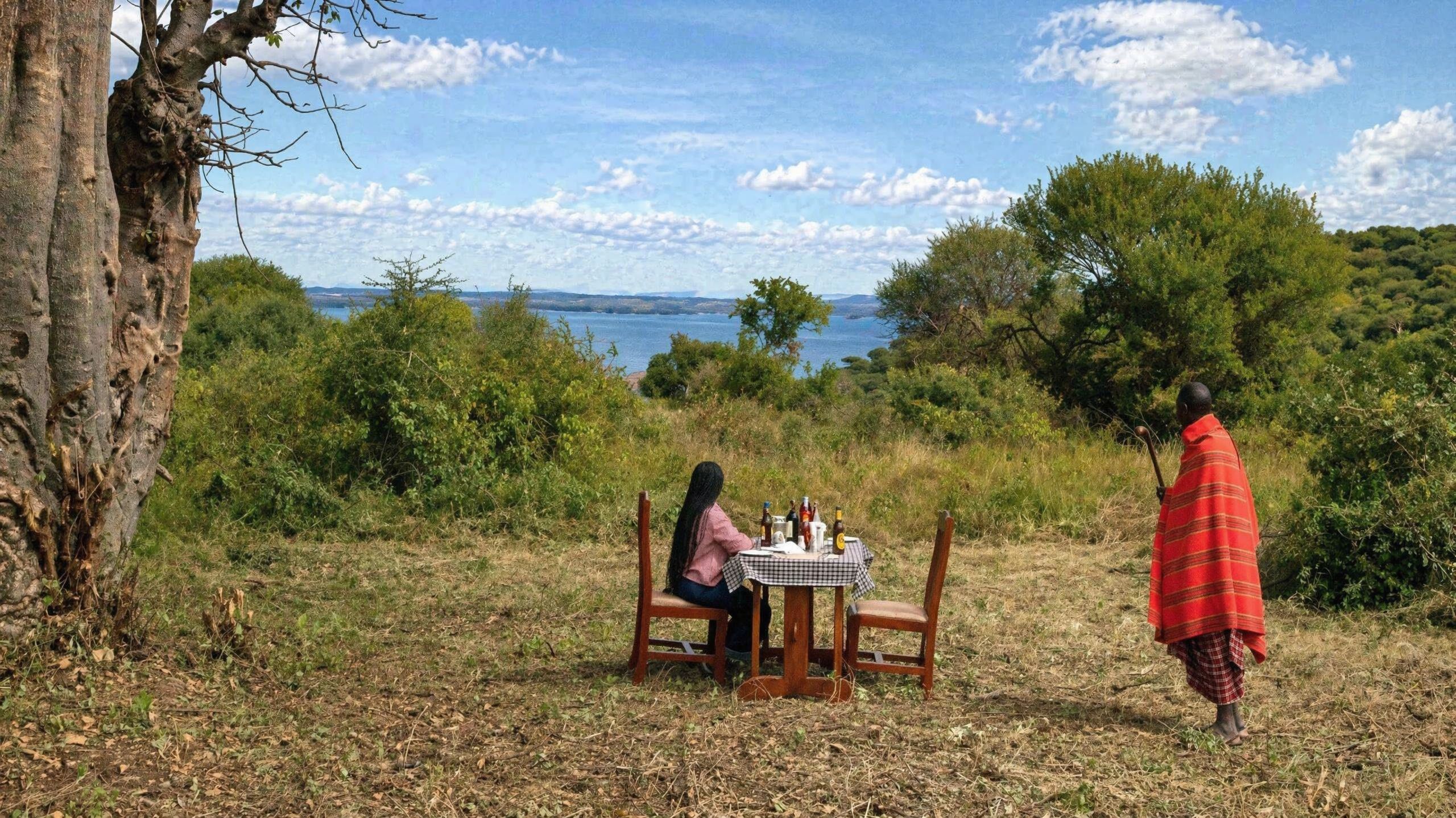 Flamingo Asili Lodge Bush Dine With Lake Manyarea View