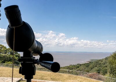 Viewing Lake Manyara Using the Flamingo Asili Lodge Telescope